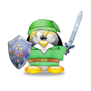 This one is called Tux Link (presumably after Link of the Legends of Zelda Nintendo games).